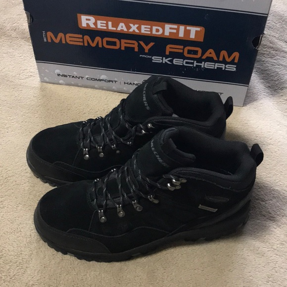 skechers black waterproof boots